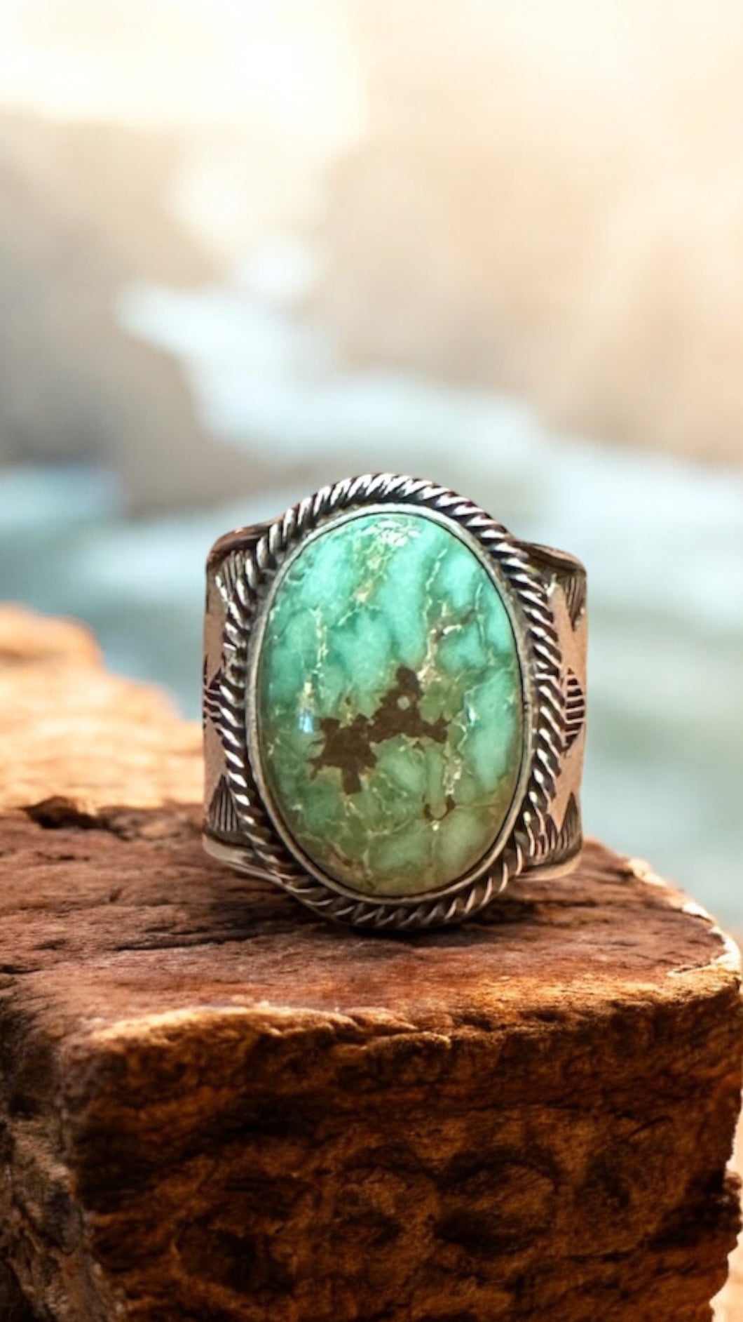 Unisex Sonoran Turquoise Ring sz 10.5