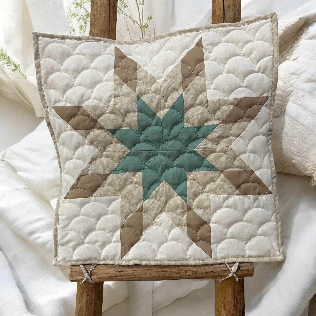Sage Star Quilt| 20x20 Wall Art