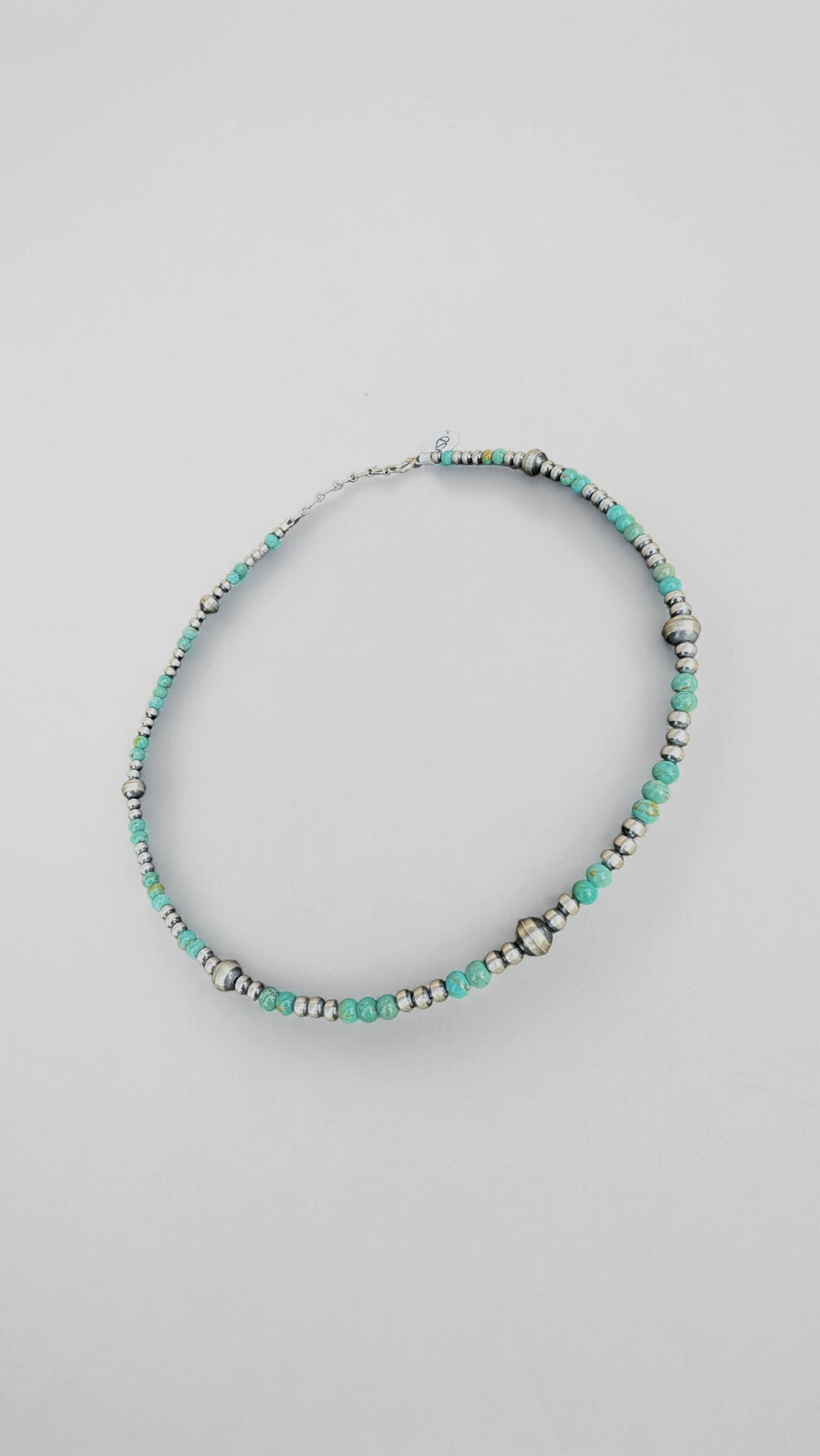 Sterling Silver Genuine Turquoise Necklace