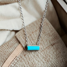 Load image into Gallery viewer, Genuine Turquoise Bar Necklace
