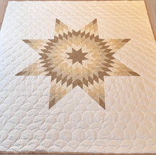 Load image into Gallery viewer, Sandstone | Queen Size Star Quilt
