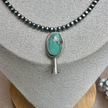 Load image into Gallery viewer, Contemporary Turquoise Squash Blossom Necklace
