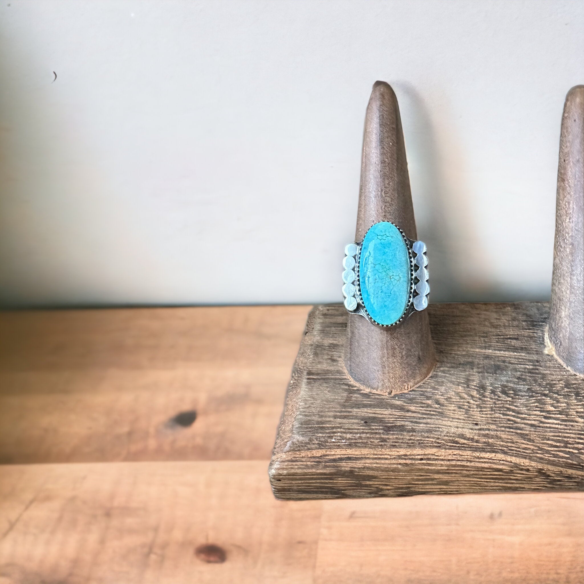 Genuine turquoise ring size 8