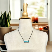 Load image into Gallery viewer, Long Bar Turquoise Necklace
