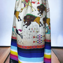 Load image into Gallery viewer, Native American ledger printed ribbon skirt
