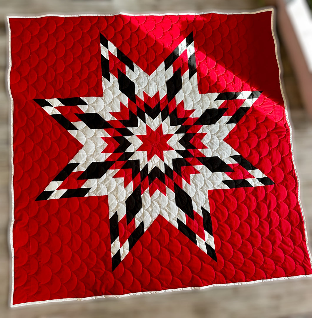 Full Size Red Star Quilt