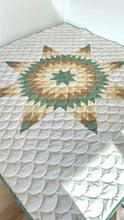 Load image into Gallery viewer, Full Size Sage Green Star Quilt
