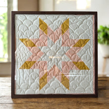Load image into Gallery viewer, Blush Star Quilt 20” x 20” Framed Artwork
