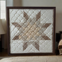 Load image into Gallery viewer, Warm Stone Star Quilt | 20x20 Framed Artwork
