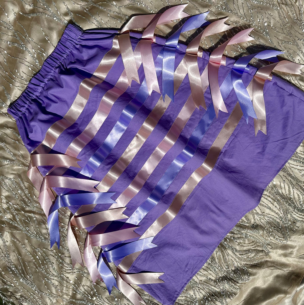 Lavender Ribbon Skirt S-XXL