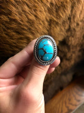 Load image into Gallery viewer, Egyptian Turquoise Ring size 8.25
